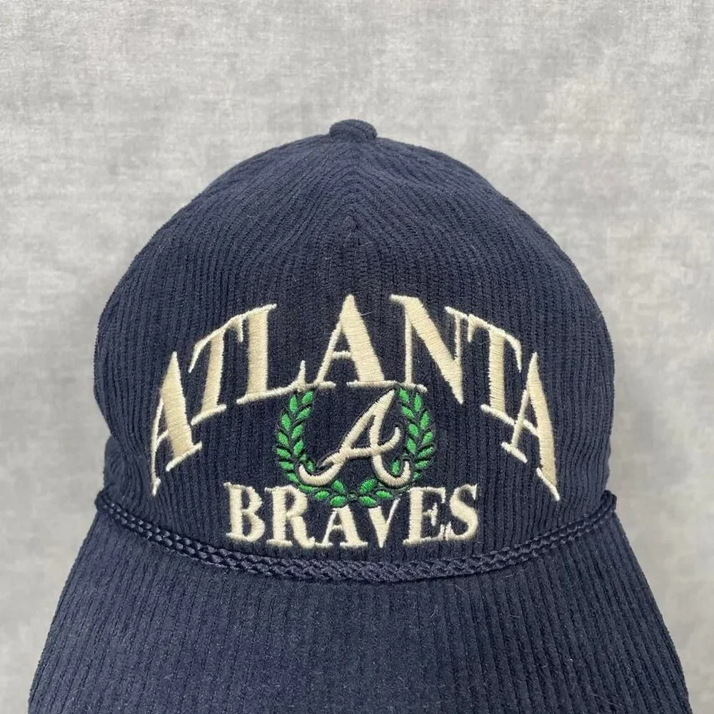 Atlanta Braves corduroy snap back hat